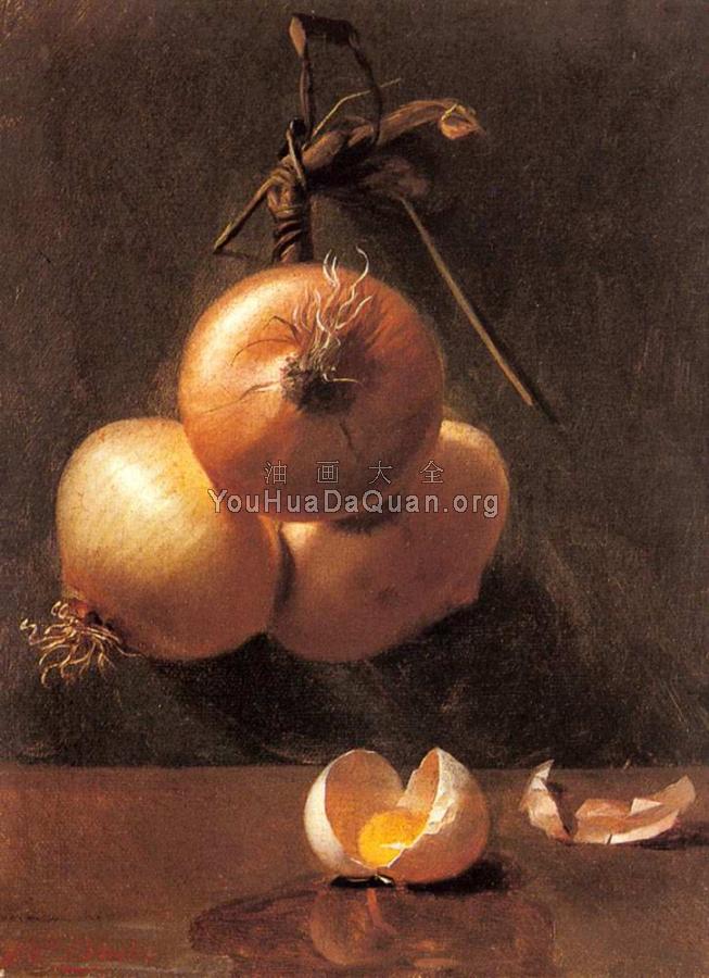 A Still Life with Onions and a Cracked Egg - 伯塔·贝奇